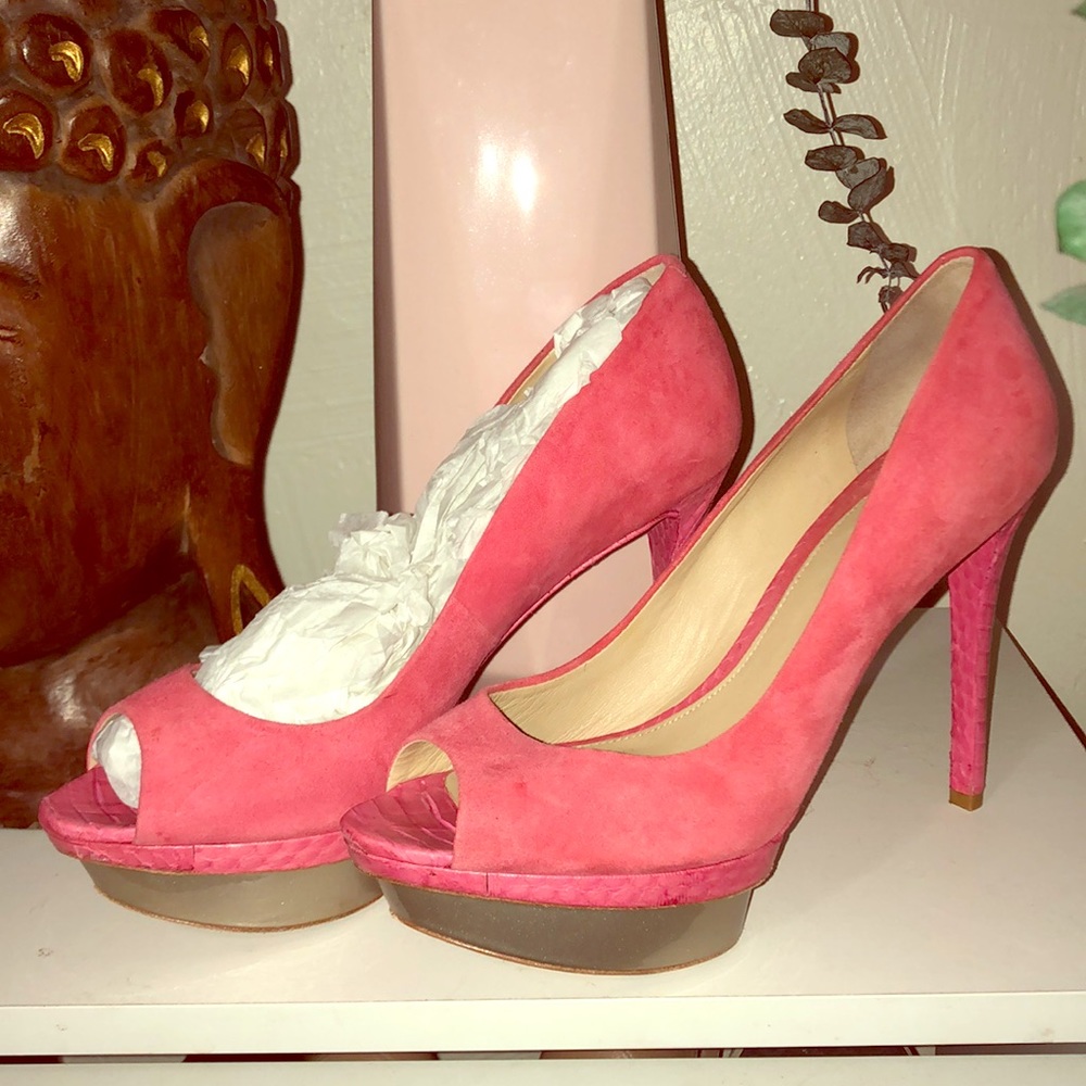 Brian Atwood Franciska Punk Suede Platform Pumps